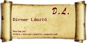 Dirner László névjegykártya
