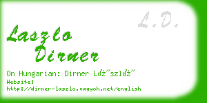 laszlo dirner business card